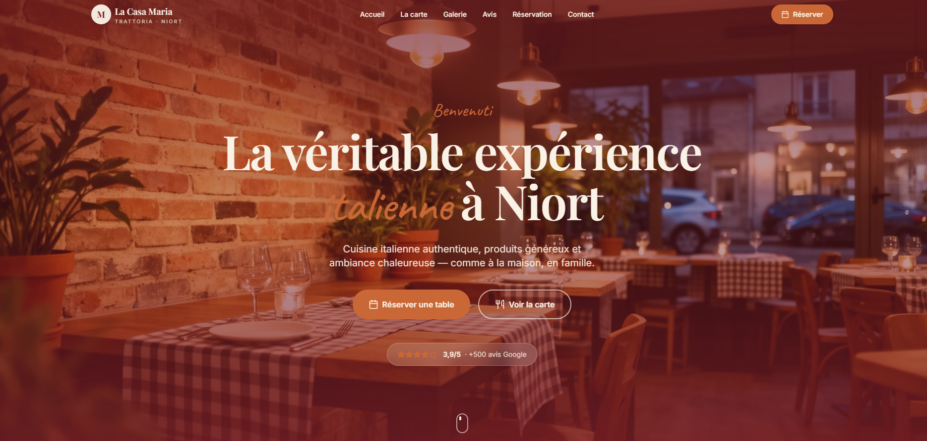 Aperçu d’un site refait par Freto Web — La Casa Maria